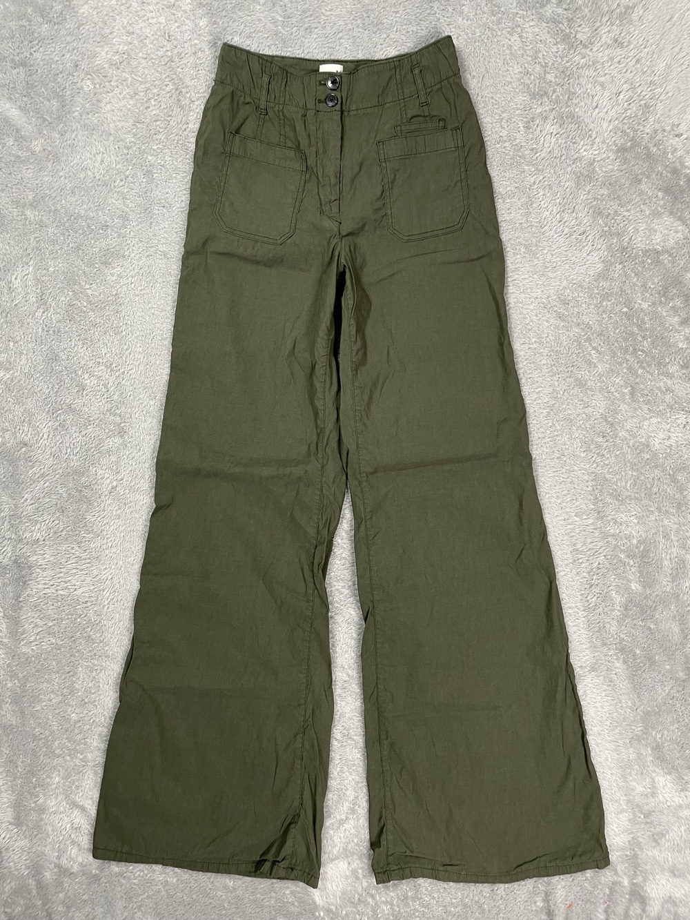 Maeve The Junie Jean Wide Leg Jeans Womens 29T* Green High Rise Stretch Casual